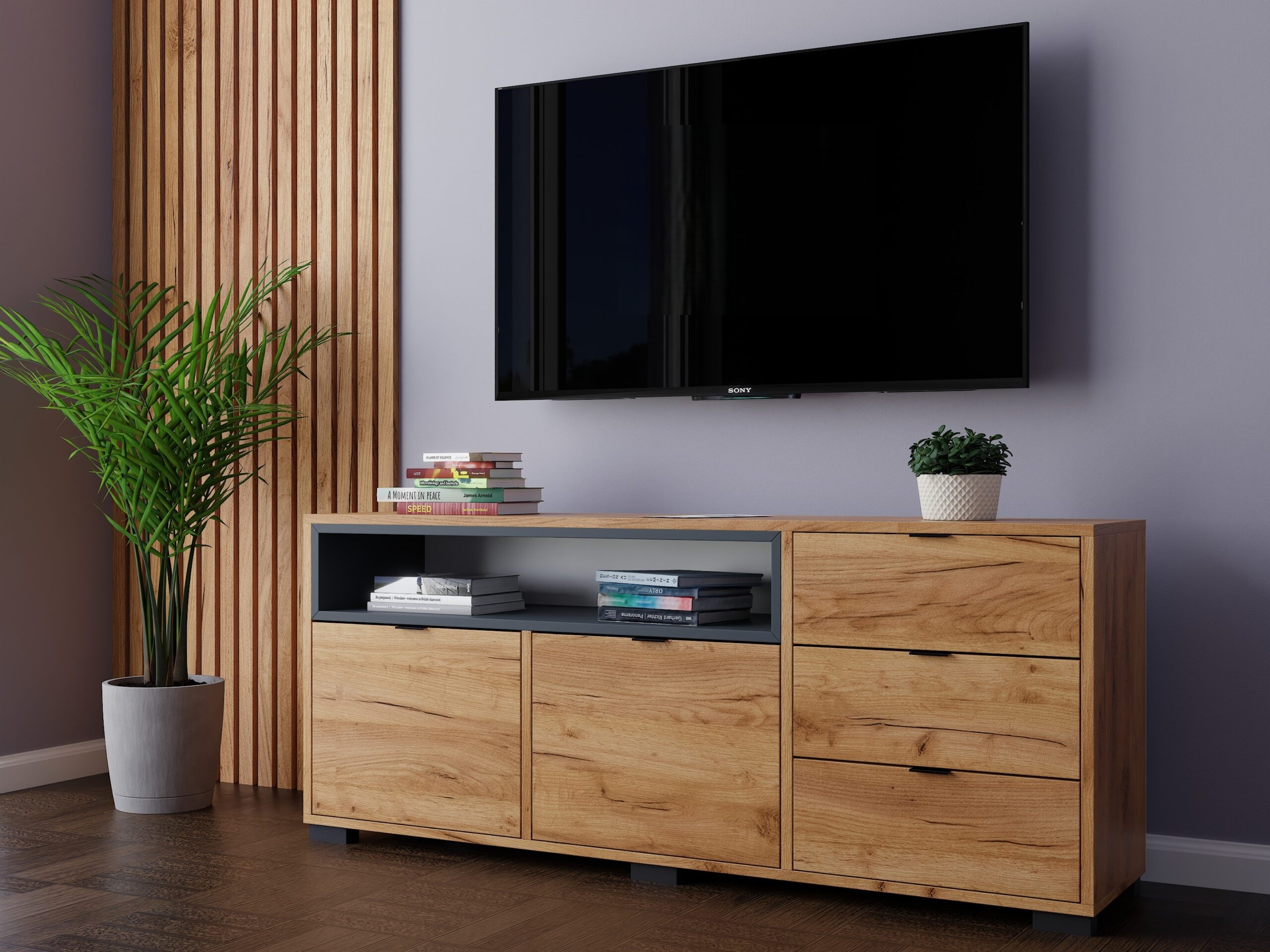 Due 150 cm-es TV-s komód