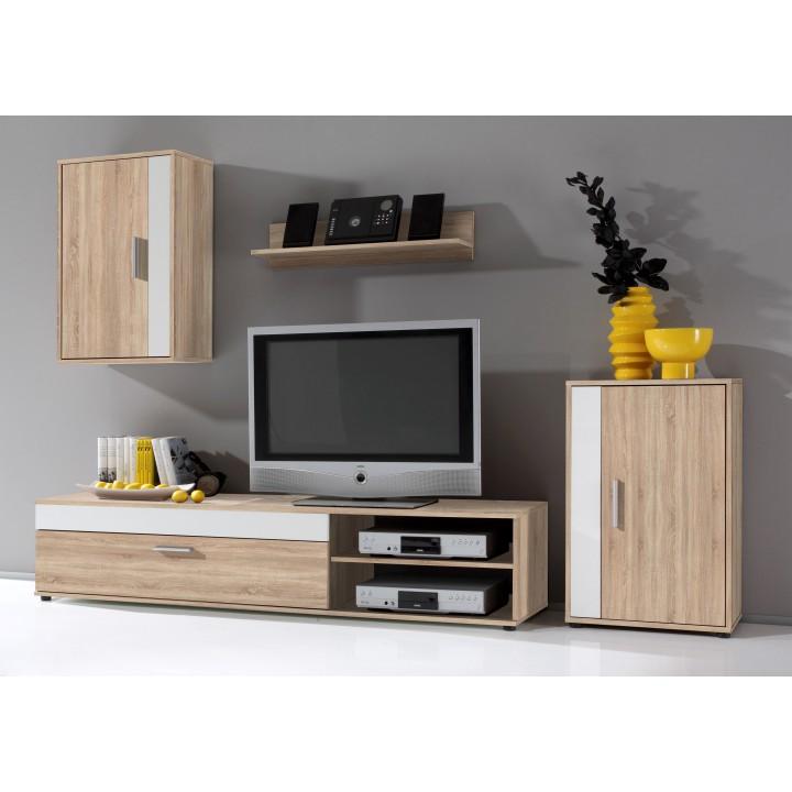 Asone nappali bútor – 180 cm TV-szekrény, faliszekrény és polc